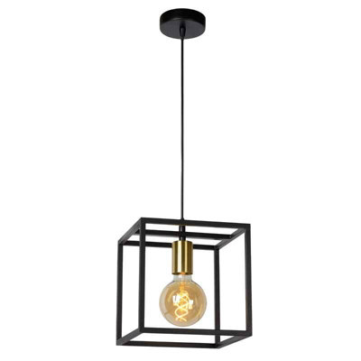 Lucide Ruben Ceiling Pendant Light Black from B&Q
