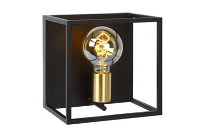 Lucide Ruben Modern Wall Light1Xe27Black from B&Q