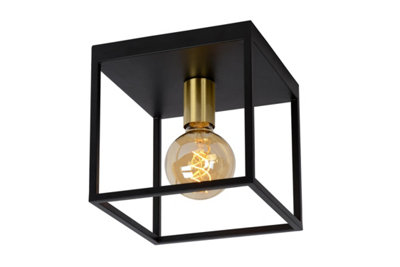 Lucide Unisex Black 'Ruben' Dimmable Stylish Indoor Modern Flush Ceiling Light 1Xe27 In Size 22 - Image 4
