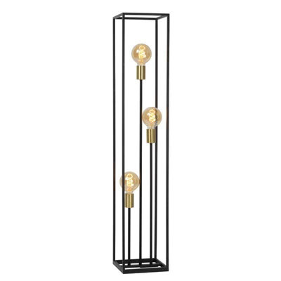 Lucide Ruben 3 Light Floor Lamp Black from B&Q
