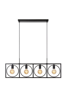 Lucide Suus Classic Bar Pendant - 4Xe27 - Light/Black