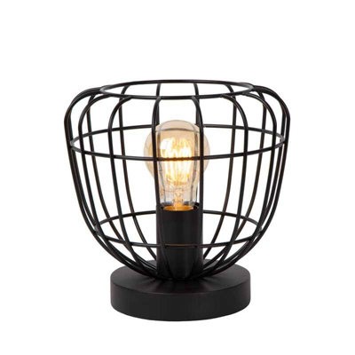 Lucide Filox Retro Table Lamp 20Cm1Xe27Black from B&Q