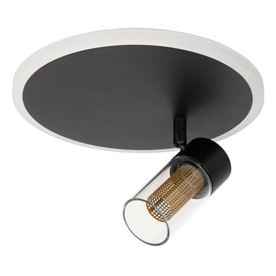 Lucide Everina Led Single Ceiling Spotlight With Remote Control Black from B&Q