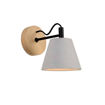 Lucide Possio Wall Light Concrete Grey from B&Q