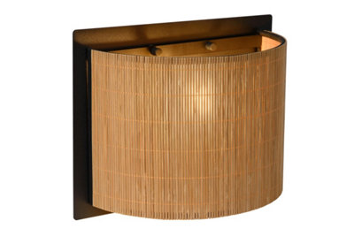 Lucide Unisex Brown 'Magius' Dimmable Indoor Scandinavian Style Decor Wall Lamp 1Xe27 In Size 1 - Image 5