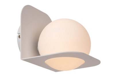 Lucide Davy - Wall Bathroom - 1Xg9 - Ip44 - Light/White