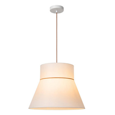 Netlighting Unisex Cream Lucide Scarlet Dome Pendant Ceiling Light 1Xe27 45Cm - Image 3
