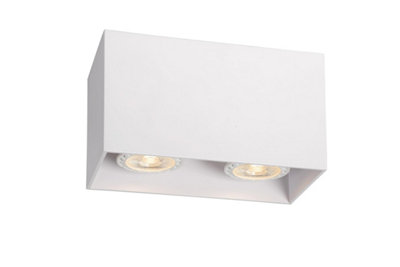Lucide Bodi Modern Surface Mounted Ceiling Spotlight2Xgu10White from B&Q