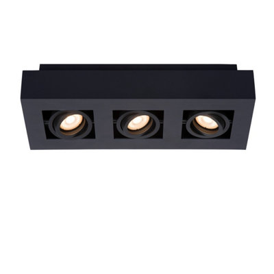 Lucide Xirax Modern Ceiling SpotlightLed Dim To WarmGu103X5W 2200K/3000KBlack from B&Q