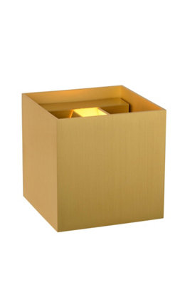Lucide Xio Modern Up Down Wall LightLed Dim.G91X4W 2700KMatt GoldBrass from B&Q