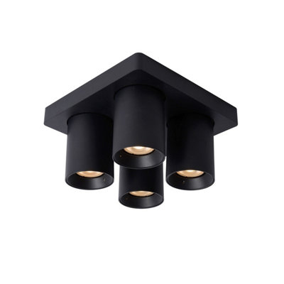 Lucide Nigel Modern Ceiling SpotlightLed Dim To WarmGu104X5W 2200K/3000KBlack from B&Q