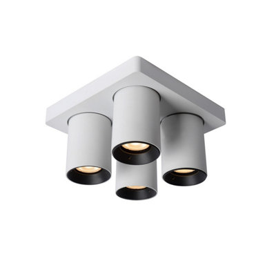 Lucide Nigel Modern Ceiling SpotlightLed Dim To WarmGu104X5W 2200K/3000KWhite from B&Q