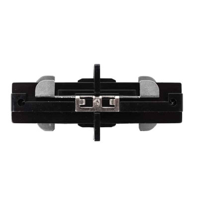 Lucide 1 Circuit Track Straight Conncector Black from B&Q