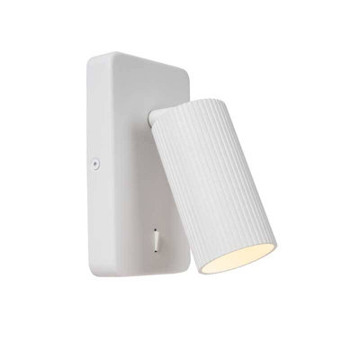 Lucide Clubs Single Wall Spotlight White from B&Q