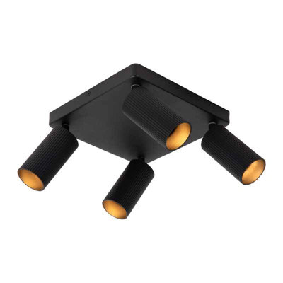 Lucide Clubs 4 Light Spotlight Plate Black from B&Q