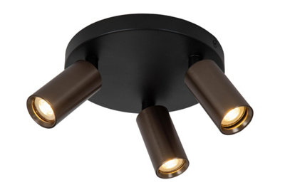 Lucide Ritmo Ceiling Spotlight Diameter 18Cm 3Xgu10 (Mr11)Coffee from B&Q