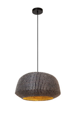 Netlighting Unisex Black Lucide Maduka Pendant Light 1Xe27 Size 1 - Image 4