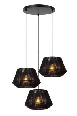Lucide Jessica Pendant Light Diameter 35.5Cm 3Xe27Black from B&Q