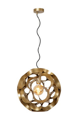 B&Q -  Hannelore Pendant Light 40Cm 1Xe27Matt GoldBrassSpecial Offer