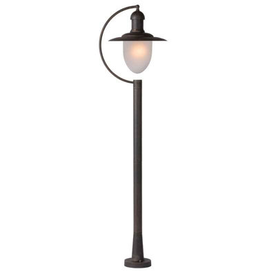 Lucide Aruba Cottage Bollard Lamp Post Outdoor1Xe27Ip44Rust Brown from B&Q