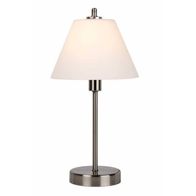 Lucide Two Touch Table Lamp Satin Chrome from B&Q
