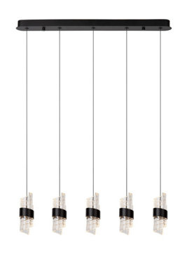Lucide KligandePendant LightLed Dim.5X7,8W 2700KBlack from B&Q