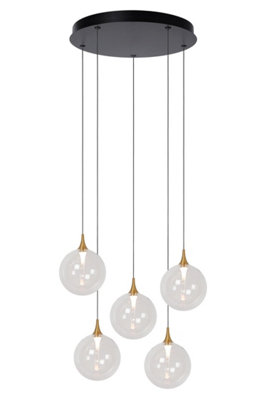 Lucide Premium Gisela Pendant Light Diameter 48Cm Led Dim. 2700KTransparent from B&Q