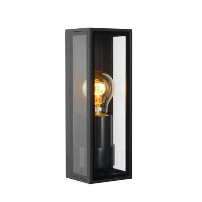 B&Q -  Dukan Half Lantern Outdoor Wall Light Black