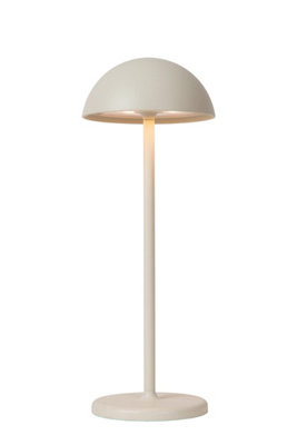 Lucide White Joy Retro Table Lamp Outdoor - Led Dim. - 1X1,5W 3000K - Ip54 12Cm