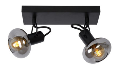 Lucide Madee Modern Twin Ceiling Spotlight2Xe14Black from B&Q
