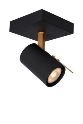 Lucide Grony Modern Ceiling SpotlightLed Dim To WarmGu101X5W 2200K/3000KBlack from B&Q