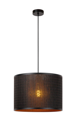 Lucide Tagalog Scandinavian Pendant Light 40Cm1Xe27Black from B&Q