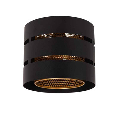 Lucide Rosas Flush Light Black from B&Q