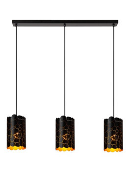 Lucide Almelo Pendant - 3Xe27 - Light/Black