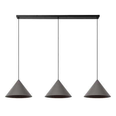Lucide Spitze Bar Ceiling Pendant Light Grey from B&Q