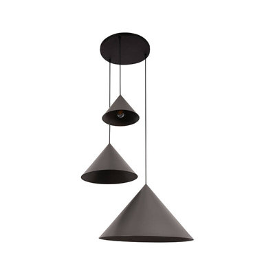 Lucide Spitze 3 Light Cluster Ceiling Pendant Light Grey from B&Q