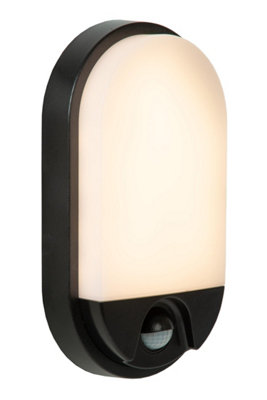 Lucide Hups IrPir Wall Light OutdoorLed1X10W 3000KIp54Black from B&Q