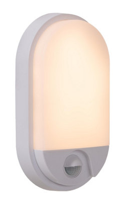 Lucide Hups IrPir Wall Light OutdoorLed1X10W 3000KIp54White from B&Q
