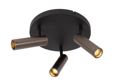 Lucide Grado Ceiling Spotlight Diameter 25Cm 3Xgu10 (Mr11)Grey Iron from B&Q