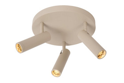 Lucide Grado Ceiling Spotlight Diameter 25Cm 3Xgu10 (Mr11)Taupe from B&Q
