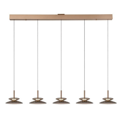 Lucide Santiago Led Bar Ceiling Pendant Light Champagne from B&Q