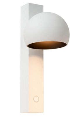 Lucide Esfera Wall Light - LED Dimmable 2700K - White Aluminium - Rotatable & Tiltable - Image 3