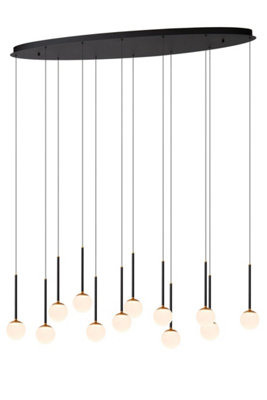 Lucide Premium Calina Pendant - Led Dim. 2700K - Light/Black