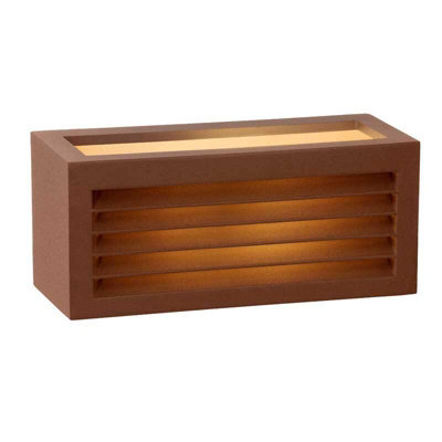 Lucide Dimo Outdoor Up & Down Wall Light Rust Brown from B&Q