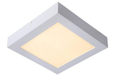 Lucide Brice-Led Modern Flush Ceiling Light BathroomLed Dim.1X20W 3000KIp44White from B&Q