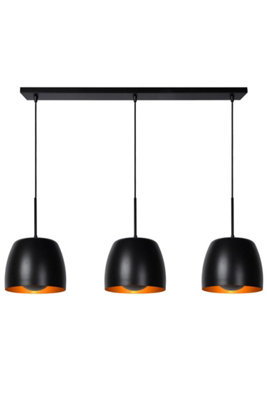Nolan Classic Bar Pendant Light - 3xE27 - Black - Image 4