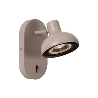 Lucide Sensas Wall Spotlight Taupe from B&Q