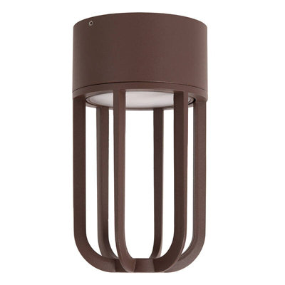 Lucide Wells Led Outdoor Flush Ceiling Light Rust Brown from B&Q