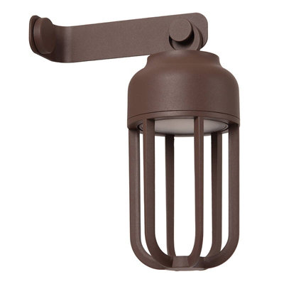 Lucide Wells Usb Rechargeable Led Outdoor Wall Light Rust Brown from B&Q