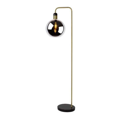 Lucide Julius Glass Floor Lamp Black from B&Q